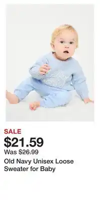 Old Navy Old Navy Unisex Loose Sweater for Baby offer