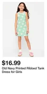 Old Navy Old Navy Printed Ribbed Tank Dress for Girls offer