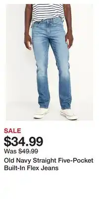 Old Navy Old Navy Straight Five-Pocket Built-In Flex Jeans offer