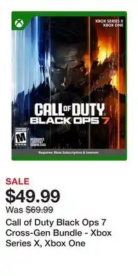 Game Stop Call of Duty Black Ops 7 Cross-Gen Bundle - Xbox Series X, Xbox One offer