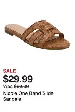 Belk Nicole One Band Slide Sandals offer