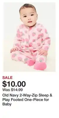 Old Navy Old Navy 2-Way-Zip Sleep & Play Footed One-Piece for Baby offer