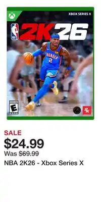 Game Stop NBA 2K26 - Xbox Series X offer