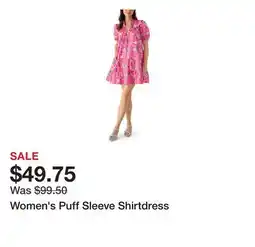 Belk Women's Puff Sleeve Shirtdress offer