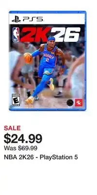 Game Stop NBA 2K26 - PlayStation 5 offer