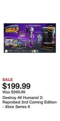 Game Stop Destroy All Humans! 2: Reprobed 2nd Coming Edition - Xbox Series X offer