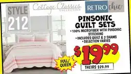 Ollie's RETRO PINSONIC QUILT SETS offer