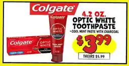 Ollie's Colgate OPTIC WHITE TOOTHPASTE offer