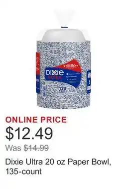Costco Dixie Ultra 20 oz Paper Bowl, 135-count offer