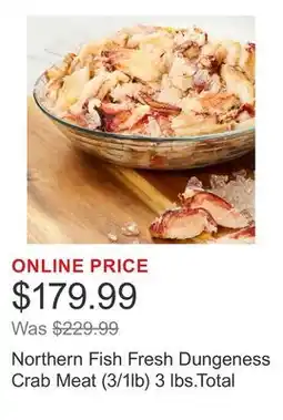 Costco Northern Fish Fresh Dungeness Crab Meat (3/1lb) 3 lbs.Total offer