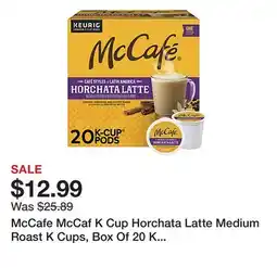 Office Depot McCafe McCaf K Cup Horchata Latte Medium Roast K Cups, Box Of 20 K Cups offer