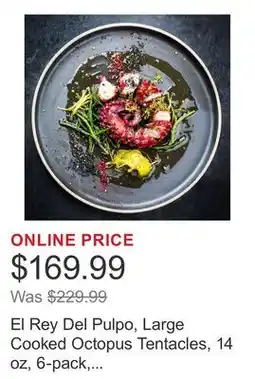 Costco El Rey Del Pulpo, Large Cooked Octopus Tentacles, 14 oz, 6-pack, 5.25 lbs offer