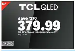 Meijer TCL 65” Q Class 4K UHD HDR QLED Smart TV offer