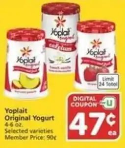 Albertsons Yoplait Original Yogurt offer