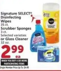 Albertsons Signature select disinfecting wipes offer