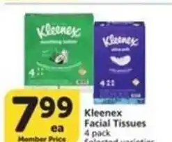 Albertsons Kleenex Facial Tissues offer