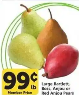 Albertsons Large Bartlett, lb Bosc, Anjou or Red Anjou Pears offer