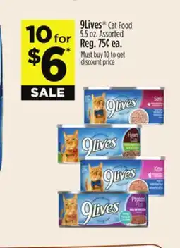 Dollar General 9Lives Cat Food offer