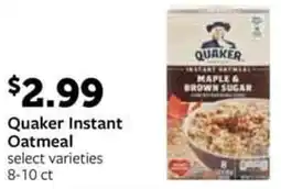 Fareway Quaker Instant Oatmeal offer