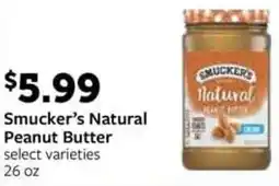 Fareway Smucker's Natural Peanut Butter offer