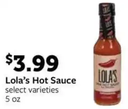 Fareway Lola's Hot Sauce select varieties offer