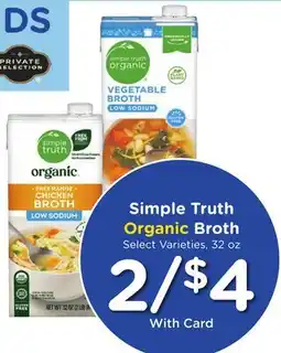 Ralphs Simple Truth Organic Broth offer