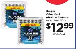 Ralphs Kroger Value Pack Alkaline Batteries offer