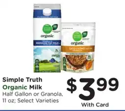 Ralphs Simple Truth Organic Milk offer
