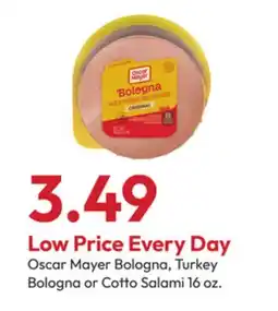 Stater Bros Oscar Mayer Bologna, Turkey Bologna or Cotto Salami offer