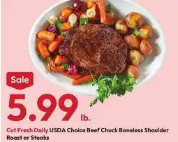 Stater Bros USDA Choice Beef Chuck Boneless Shoulder Roast or Steaks offer
