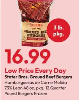 Stater Bros Stater Bros. Ground Beef Burgers Quarter offer