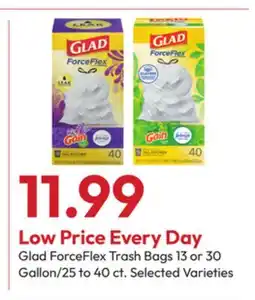 Stater Bros Glad ForceFlex Trash Bags offer