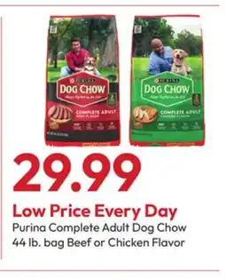 Stater Bros Purina Complete Adult Dog Chow 44 lb. bag Beef or Chicken Flavor offer