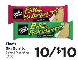 Food 4 Less Tina's Big Burrito offer
