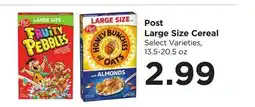 Food 4 Less Post Large Size Cereal offer
