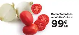Food 4 Less Roma Tomatoes or White Onions offer