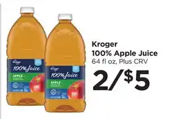 Food 4 Less Kroger 100% Apple Juice offer