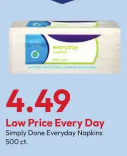 Stater Bros Simply Done Everyday Napkins offer