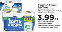 Food 4 Less Kroger Soft & Strong Bath Tissue offer
