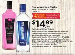 Ralphs New Amsterdam Vodka offer