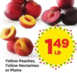 Food 4 Less Yellow Peaches, Yellow Nectarines or Plums offer