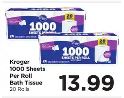 Food 4 Less Kroger 1000 Sheets Per Roll Bath Tissue offer