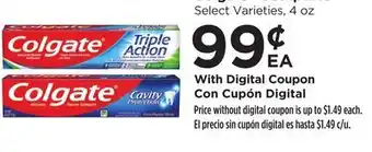 Food 4 Less Colgate Toothpaste offer