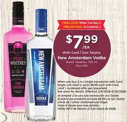 Ralphs New Amsterdam Vodka offer