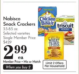 Pavilions Nabisco Snack Crackers offer