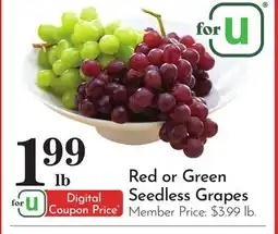 Pavilions Red or Green Seedless Grapes offer