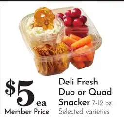 Pavilions Deli Fresh Duo or Quad Snacker offer