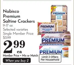 Pavilions Nabisco Premium Saltine Crackers offer