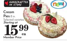 Pavilions Cream Pies offer