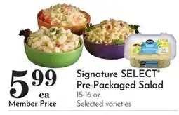 Pavilions Signature SELECT Pre-Packaged Salad offer